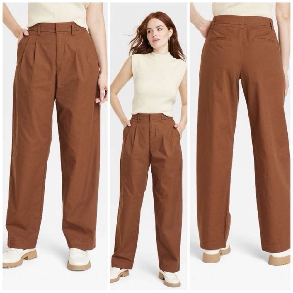 A New Day Straight High Rise Brown Pants/ Size: 8